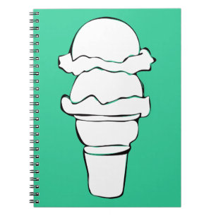 ice cream curls notebook