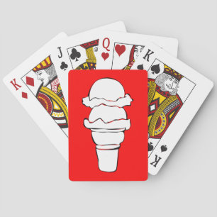 ice cream curls playing cards