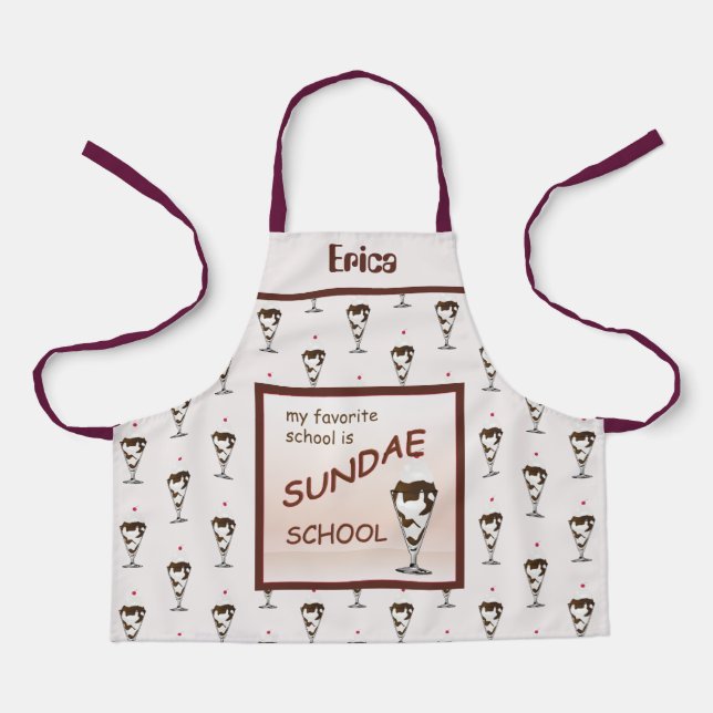 Ice Cream Custom Kids Apron (Front)