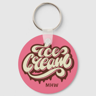 Ice Cream custom monogram & colour key chains