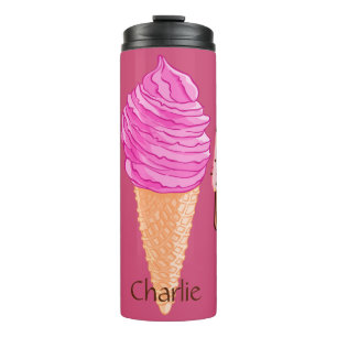 Ice Cream custom name & colour tumbler
