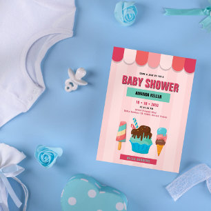 Ice Cream Cute Baby Shower Invitation