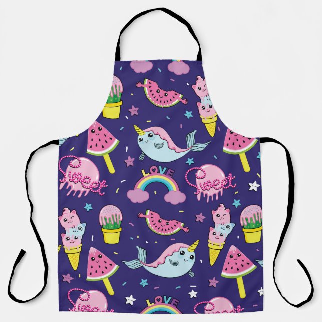Ice Cream: Cute Seamless Apron (Front)