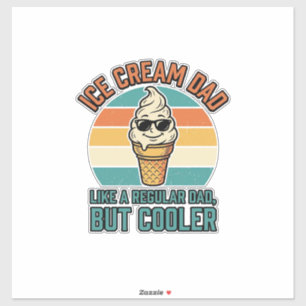 Ice Cream Dad Vintage Funny Cooler Dad Shirt Desig
