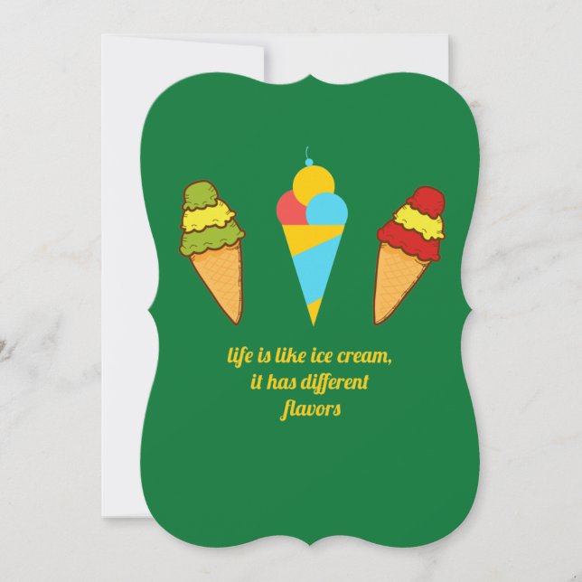 Ice cream day holiday card (Front)