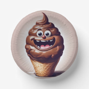 Ice Cream Days - cute scoop Paper Plate