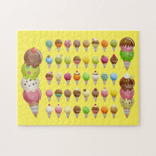 Ice Cream Delight Yummy Sweets Jigsaw Puzzle