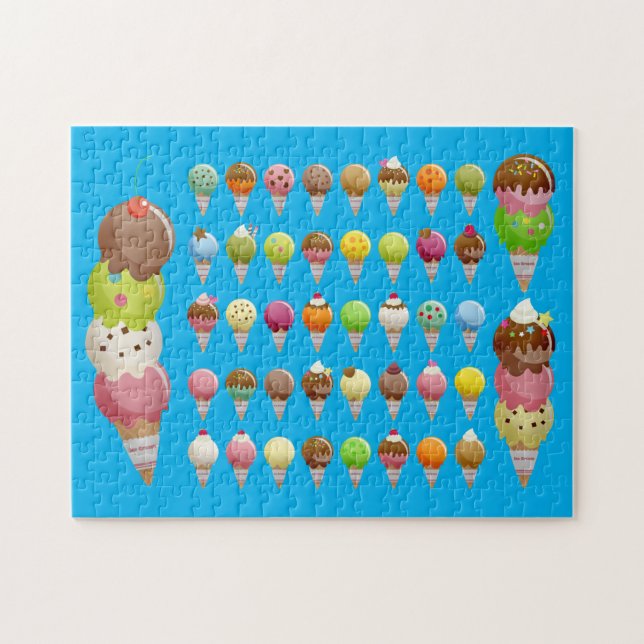 Ice Cream Delight Yummy Sweets Jigsaw Puzzle (Horizontal)
