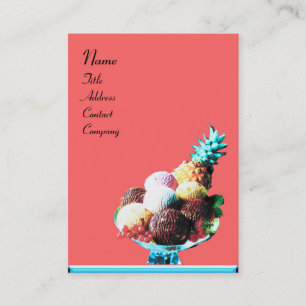 ICE CREAM - DESERT SHOP,blue pink black Business Card