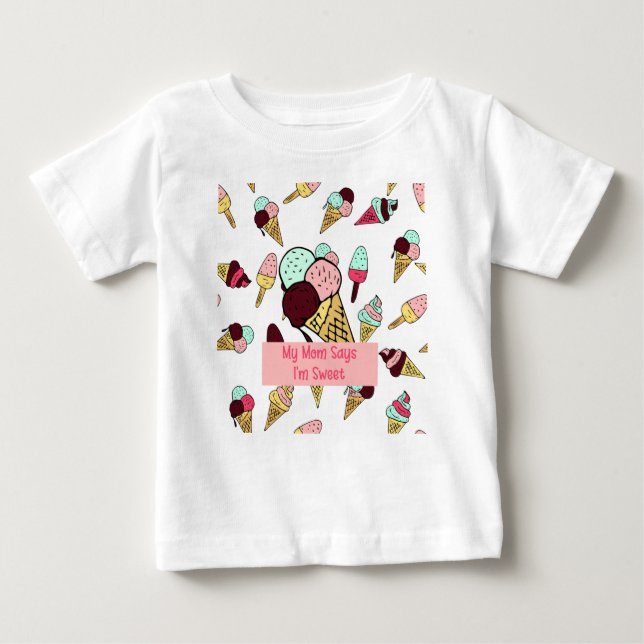 Ice Cream Design for Baby Girl T-Shirt (Front)