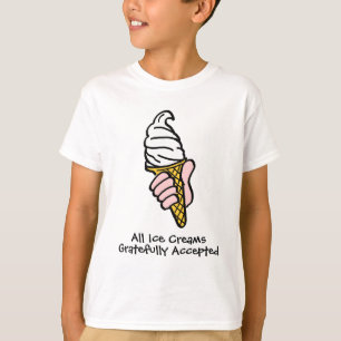 Ice Cream Design with Ice Cream Cone or Cornet T-Shirt