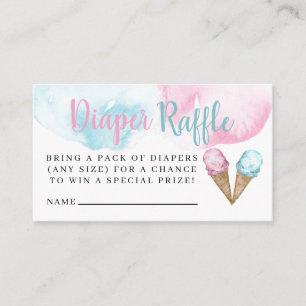 Ice cream diaper raffle Enclosure Card.