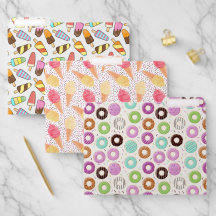 Ice Cream & Doughnuts File folder set