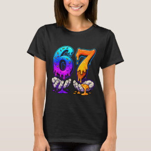 Ice Cream Drip 6 7 Number 67 Six Seven Meme Mens B T-Shirt