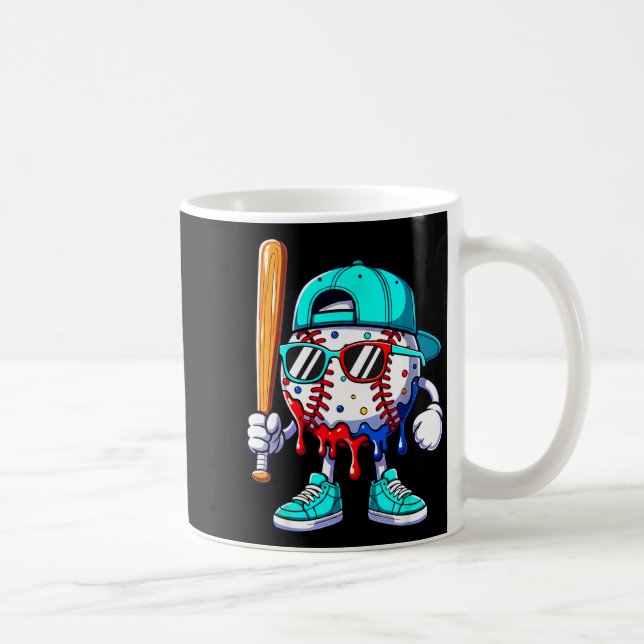 Ice Cream Drip Baseball Sts Baseball Lifestyle Boy Coffee Mug (Right)