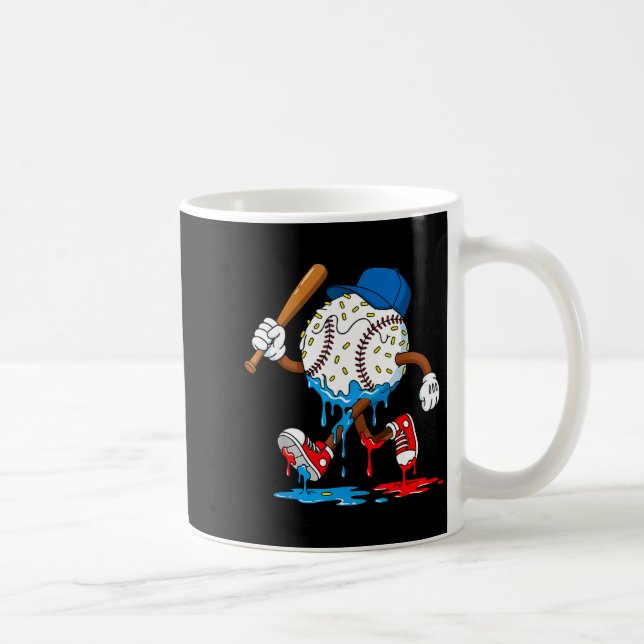 Ice Cream Drip Baseball Sts Baseball Lifestyle Boy Coffee Mug (Right)