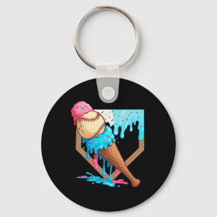 Ice-cream Drip Bysebyll Boys Game Day Home Plate D Key Ring