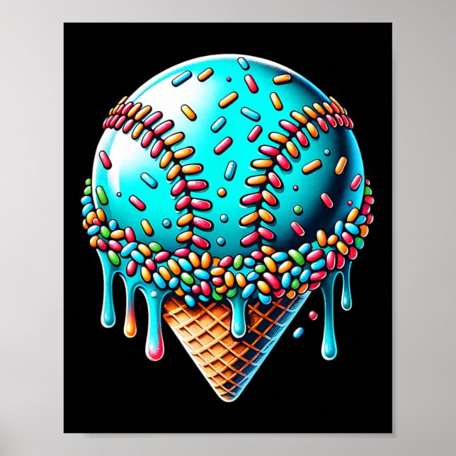 Ice Cream Drip Bysebyll Stuff Bysebyll Drip Cone B Poster (Front)