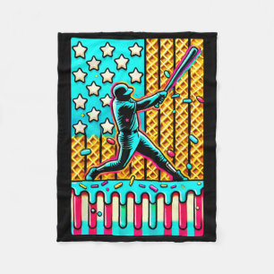 Ice Cream Drip Bysebyll Stuff Drip For Boys Americ Fleece Blanket