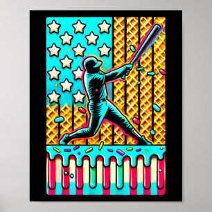 Ice Cream Drip Bysebyll Stuff Drip For Boys Americ Poster