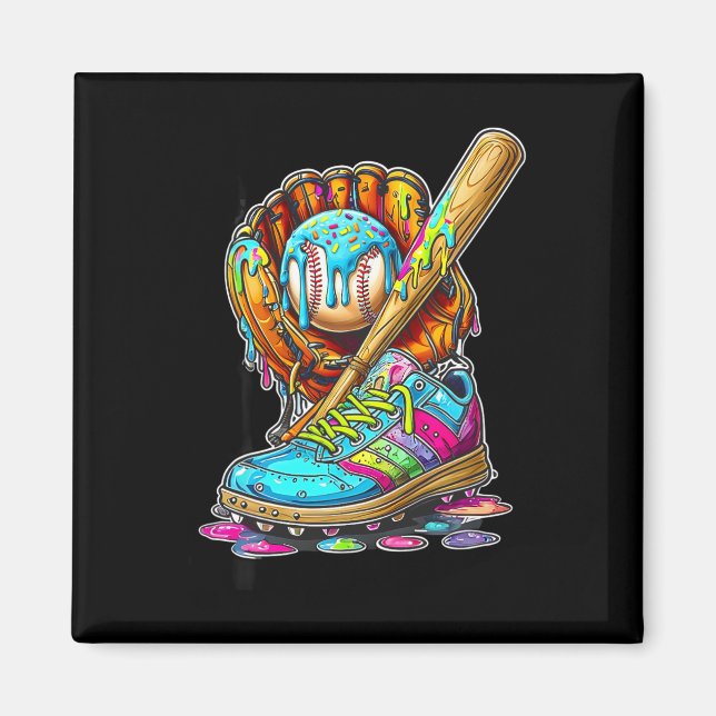 Ice Cream Drip Bysebyll Stuff Softbyll Drip Glove  Magnet (Front)