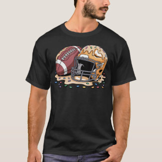 Ice Cream Drip Football Boys Drippy Lineman ns T-Shirt