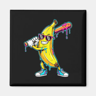 Ice cream drip graphic funny colour splash design magnet