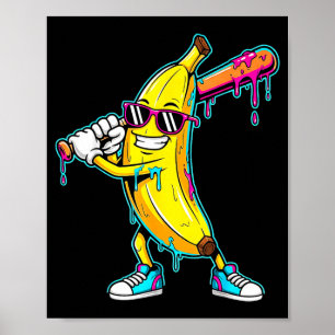 Ice cream drip graphic funny colour splash design poster