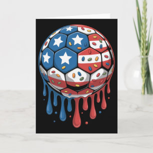 Ice Cream Drip Men Women Game American Usa Flag So Card