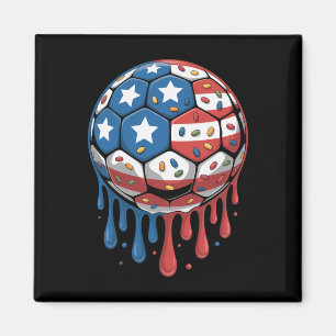 Ice Cream Drip Men Women Game American Usa Flag So Magnet