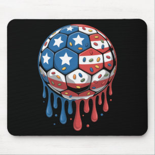 Ice Cream Drip Men Women Game American Usa Flag So Mouse Pad