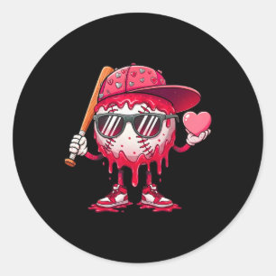 Ice Cream Drip Sell Valentine's Day Spots Sell Dri Classic Round Sticker