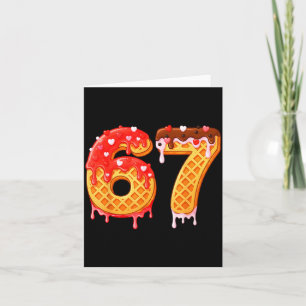 Ice Cream Drip Six Seven 67 Valentines Day For Men Card
