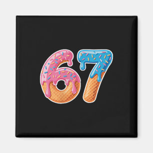 Ice Cream Drip Six Seven 6 7 Meme 67 Magnet