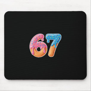 Ice Cream Drip Six Seven 6 7 Meme 67 Mouse Pad