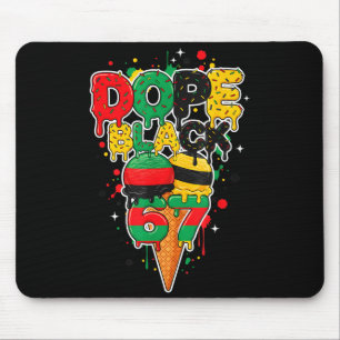 Ice Cream Drip Six Seven Meme 6 7 Black History Mo Mouse Pad
