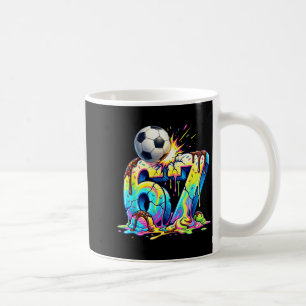 Ice Cream Drip Soccer 67 Six Seven Funny Gen Alpha Coffee Mug