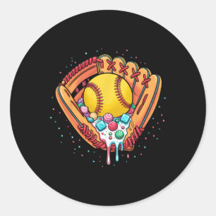 Ice Cream Drip Softll Stuff Softll Drip For Boys G Classic Round Sticker