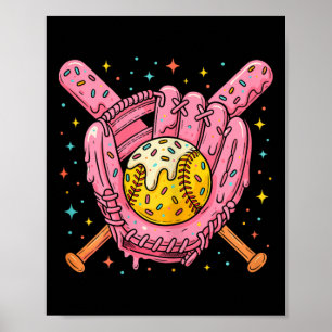 Ice Cream Drip Sprinkle Sell Softll Glove Drip Poster