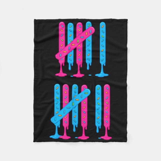Ice Cream Drip Tally Marks 67 Meme Counting 6 7 Br Fleece Blanket (Front)