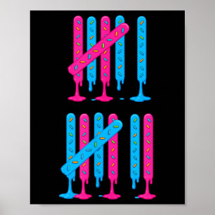 Ice Cream Drip Tally Marks 67 Meme Counting 6 7 Br Poster