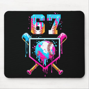 Ice Cream Dripng Boys Baseball Drip Fun 6 7 Six Se Mouse Pad