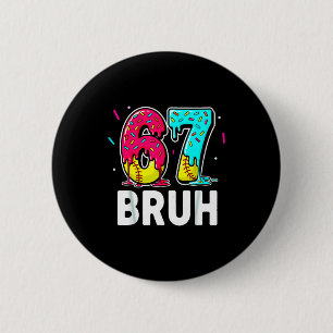 Ice Cream Dripng Softball Drip Fun 6 7 Six Seven M Cm Round Badge
