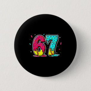 Ice Cream Dripng Softball Drip Funny 6 7 Six Seven Cm Round Badge