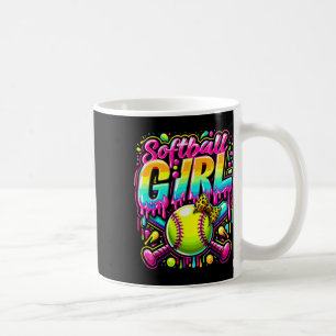 Ice Cream Dripping Softll Girl Player Softll T Coffee Mug