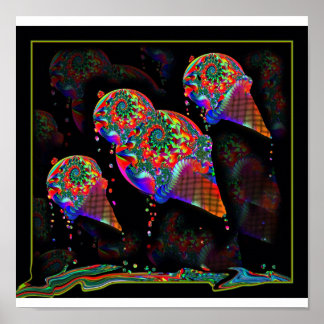 Ice Cream Drips Poster
