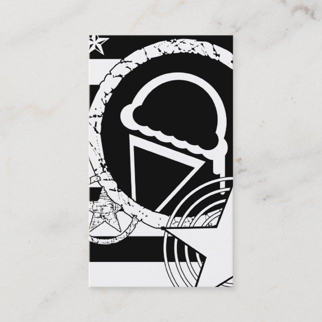 ice cream drips punch card (Front)