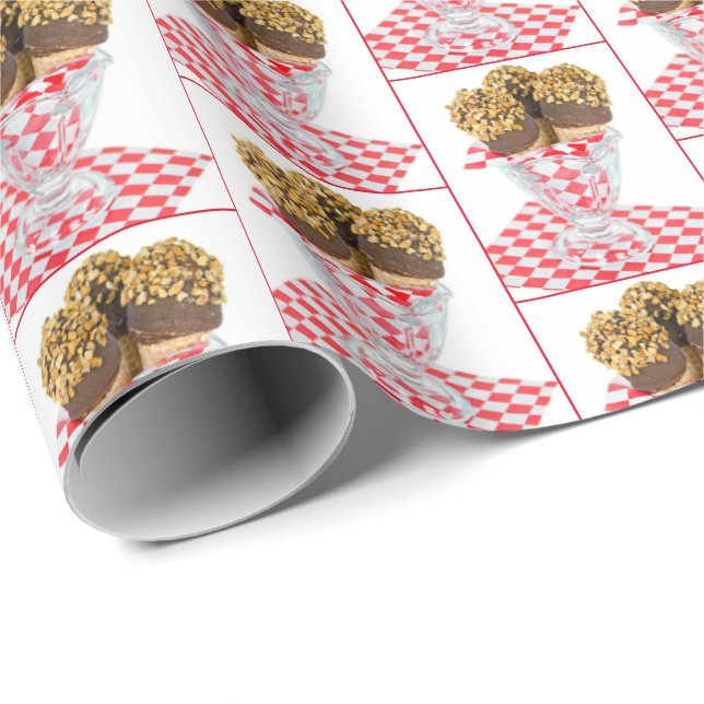 Ice Cream Drumsticks in Glass Wrapping Paper (Roll Corner)