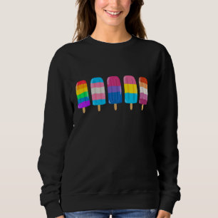 Ice Cream Equal Rights Rainbow LGBT Gay Lesbian Tr Sweatshirt
