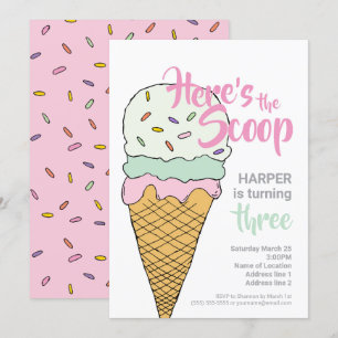 Ice Cream Event Celebration Editable Ice Cream Soc Invitation